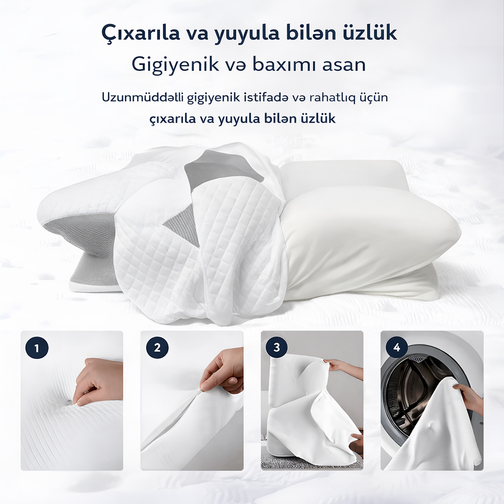 Premium Ortopedik Boyun və Onurğa Dəstəkli Yuxu Yastığı