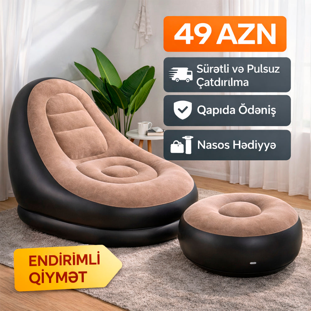 Portativ 2-li şişmə oturacaq